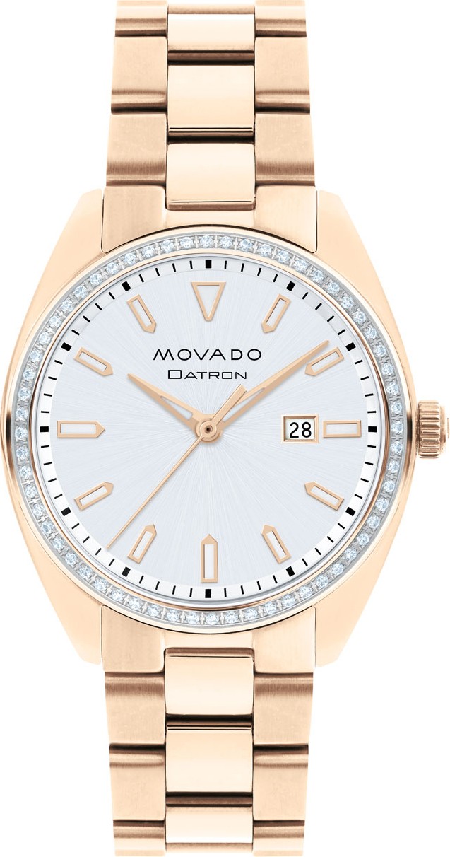 Movado 31mm Datron Heritage Diamond Watch, Carnation