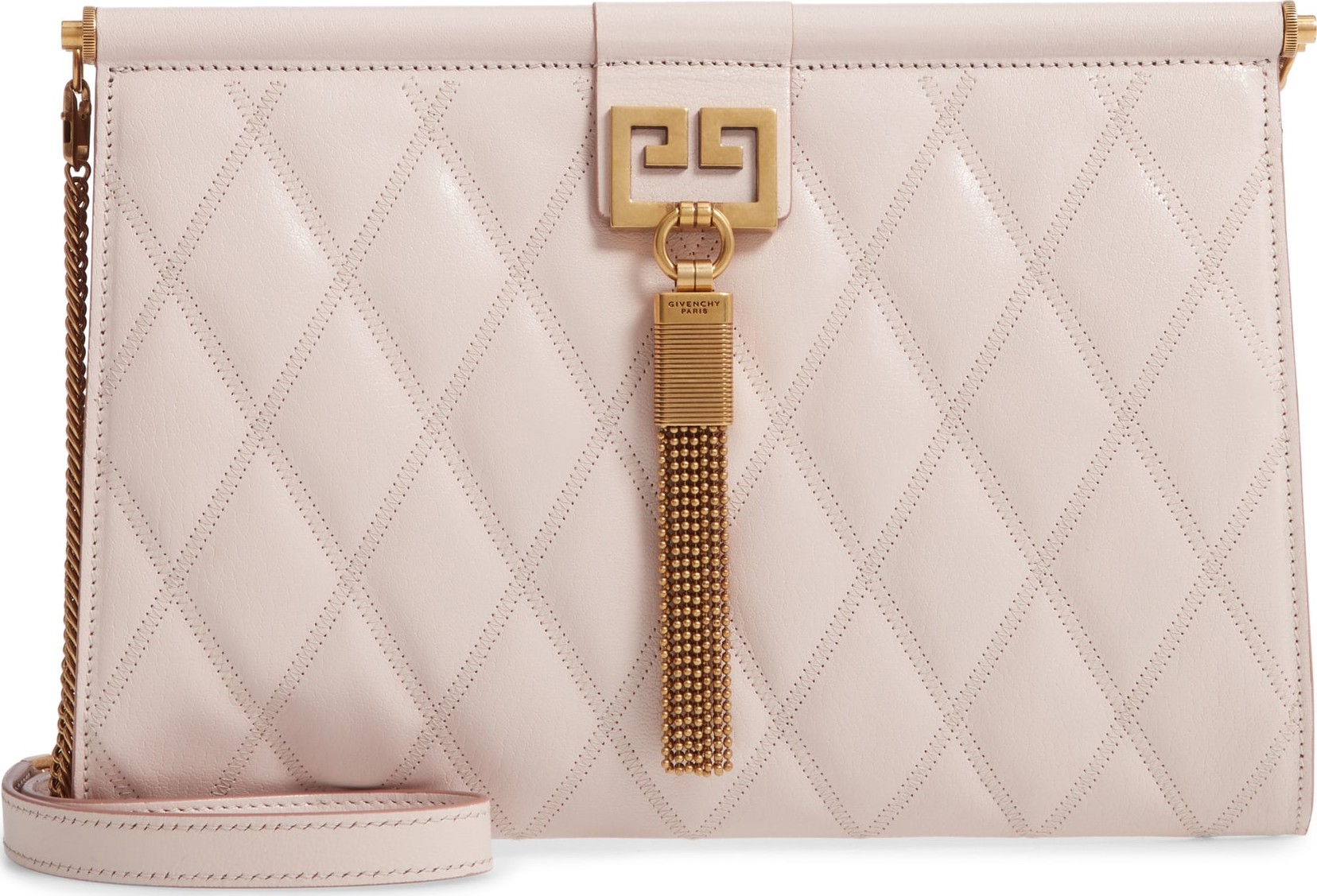 Givenchy Gem Quilted Leather Frame Shoulder Bag