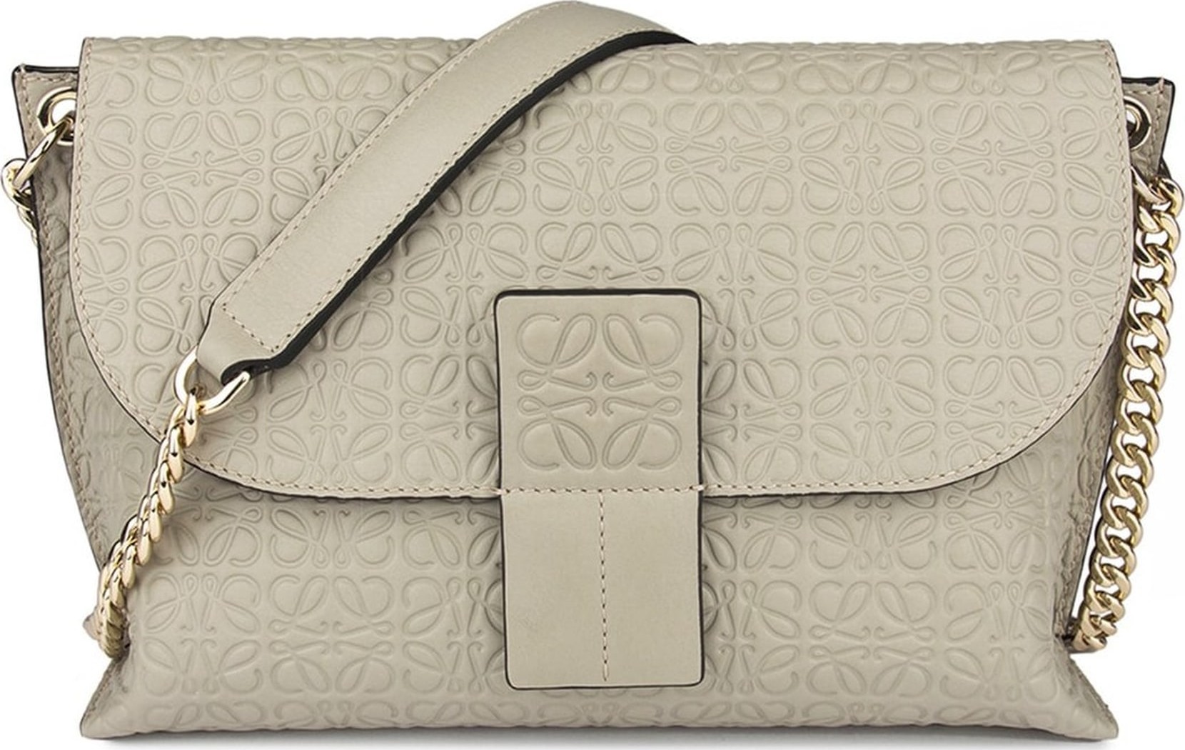 LOEWE 'Avenue' Embossed Calfskin Leather Crossbody Bag