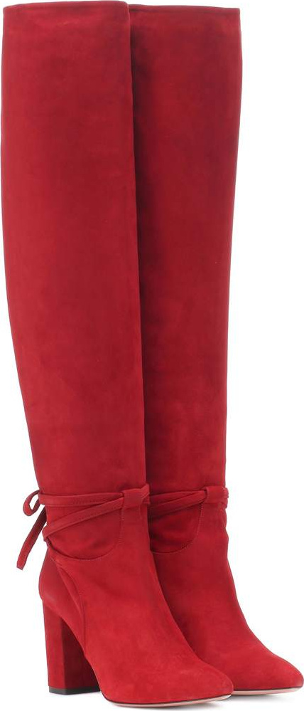Aquazzura Milano 85 suede boots