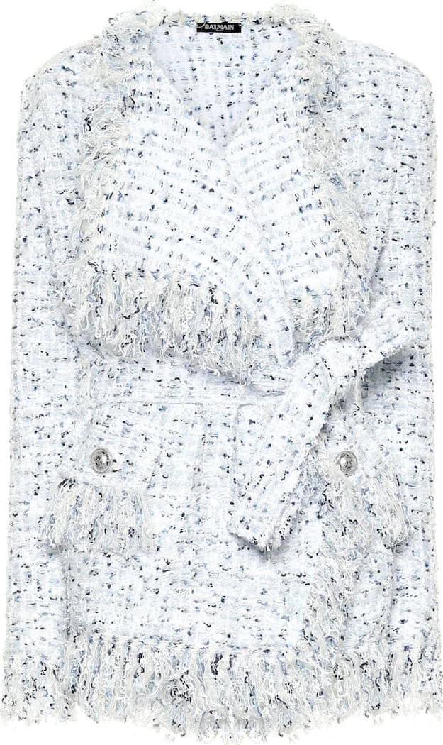 Balmain Belted tweed cardigan
