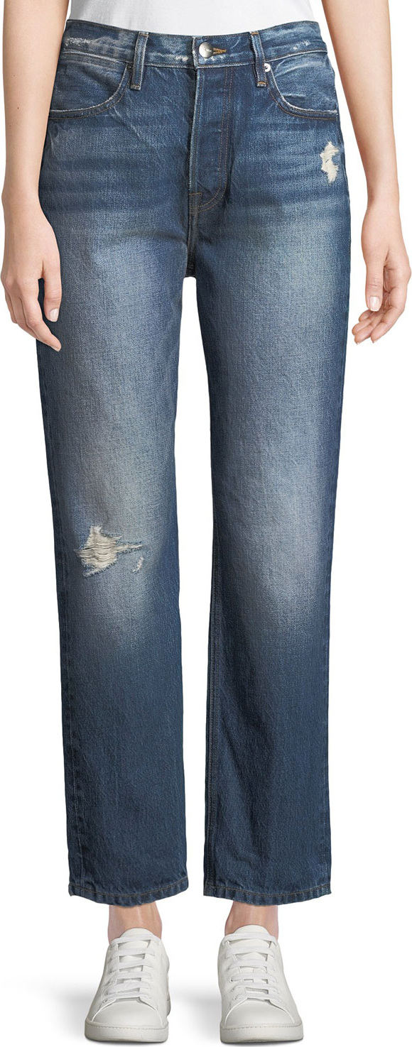 FRAME DENIM Le Pegged High-Rise Straight-Leg Jeans