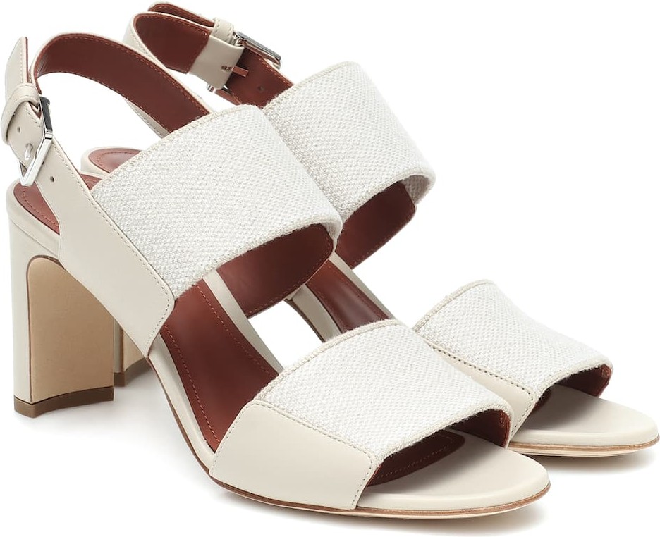 Loro Piana Kalahari leather and linen sandals
