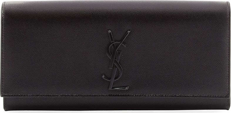 Saint Laurent Monogram YSL Calfskin Clutch Bag  Black Saint Laurent Monogram YSL Calfskin Clutch Bag  Black