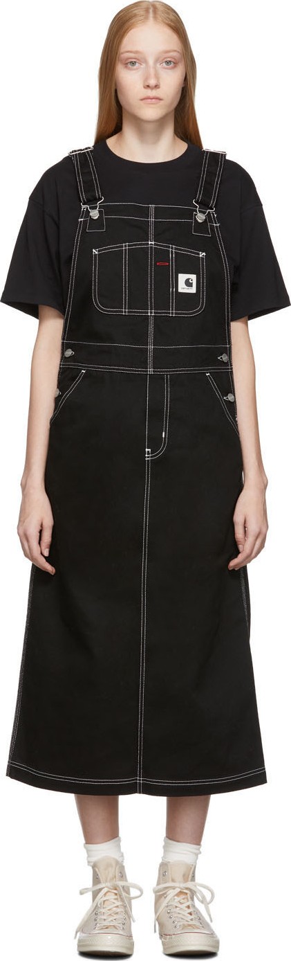 Carhartt Work In Progress Black W' Bib Long Overall Dress