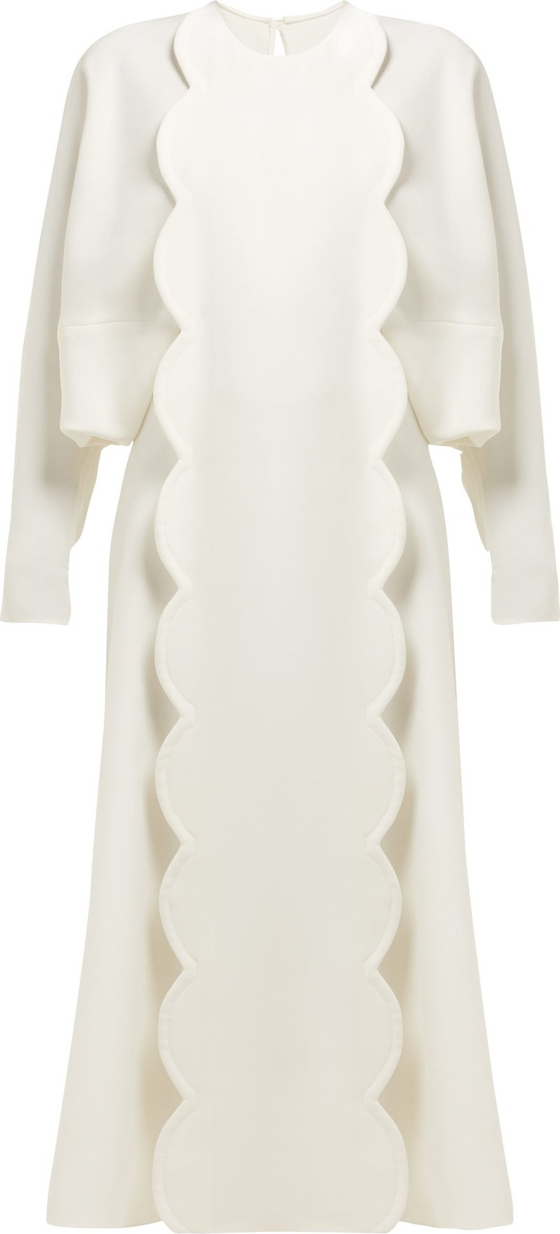 Valentino Scalloped silk-blend maxi dress