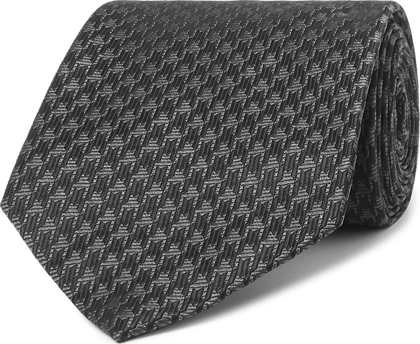 TOM FORD 8cm Houndstooth Woven Silk-Blend Tie