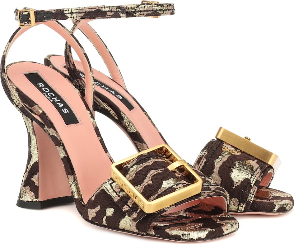 ROCHAS Leopard-brocade sandals