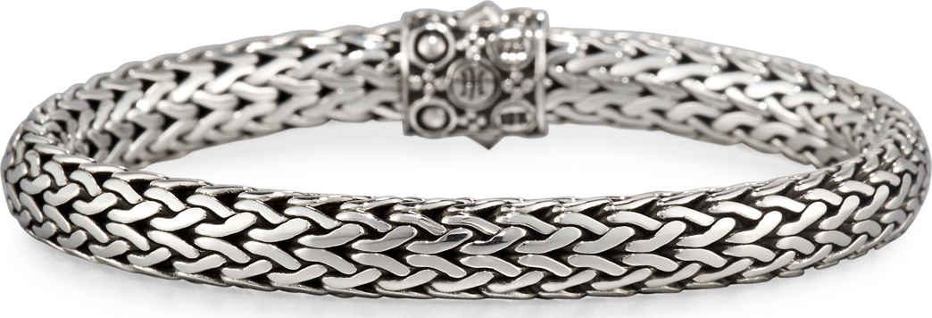 John Hardy Dot Silver & 18k Gold Oval Bracelet, Medium