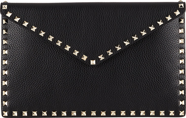 Valentino Rockstud Large Envelope Clutch Bag