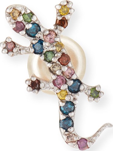 Stevie Wren 14k Rainbow Salamander Single Stud Earring