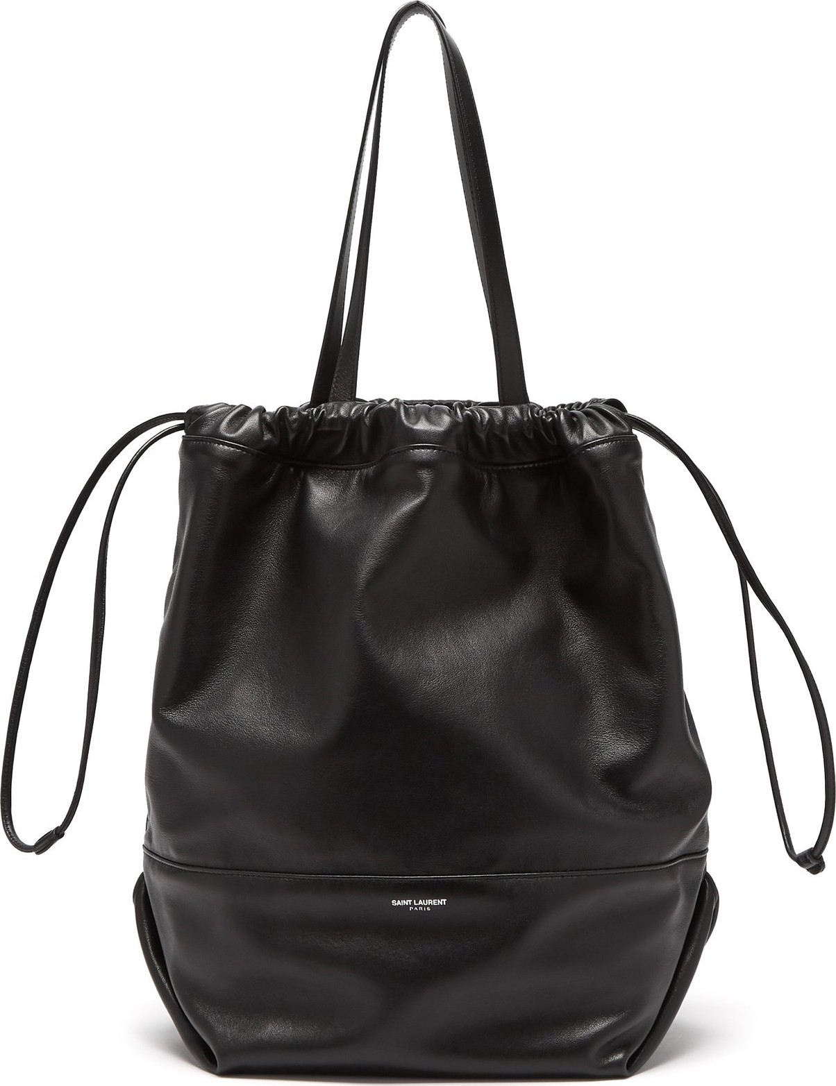 Saint Laurent Harlem drawstring leather tote bag