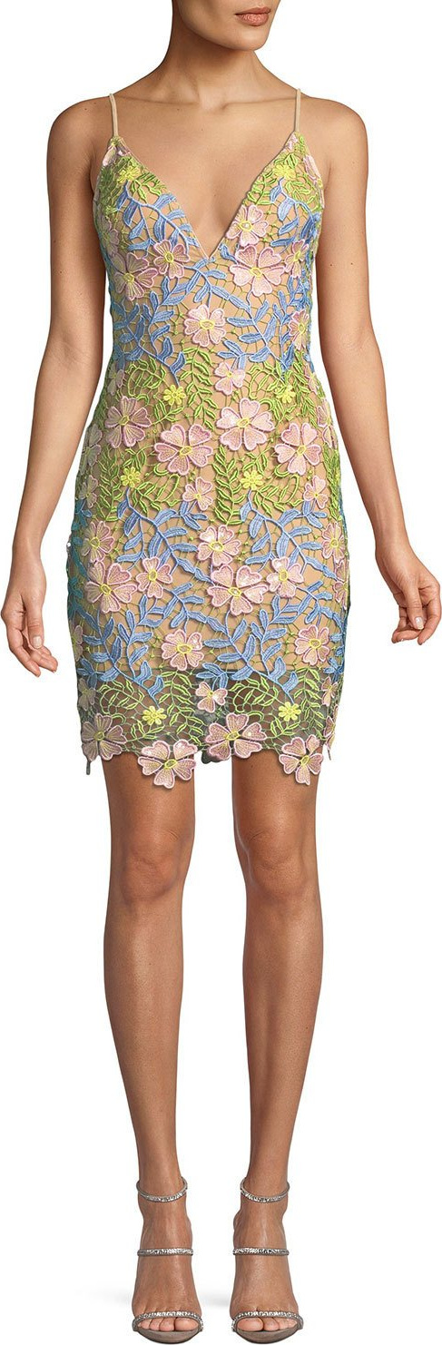 Jovani Floral Sleeveless Mini Dress