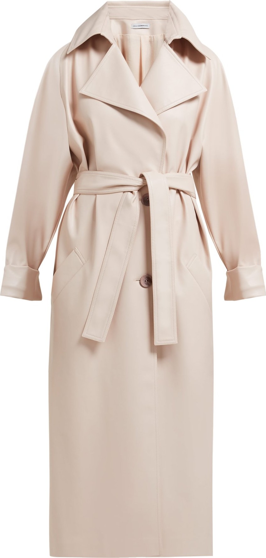 Vika Gazinskaya Faux-leather trench coat
