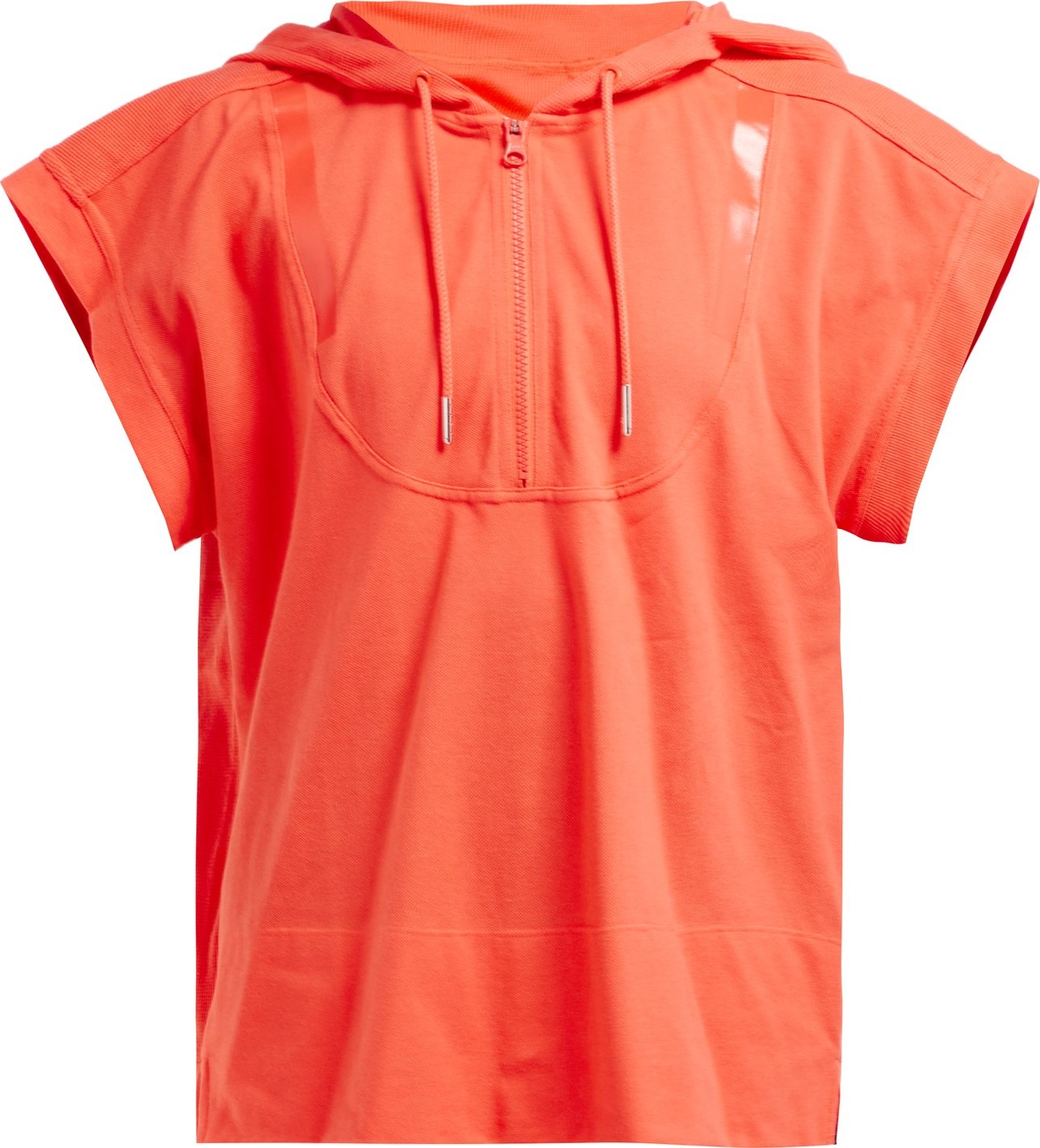 Adidas By Stella McCartney Hooded cotton-blend piqué sweatshirt