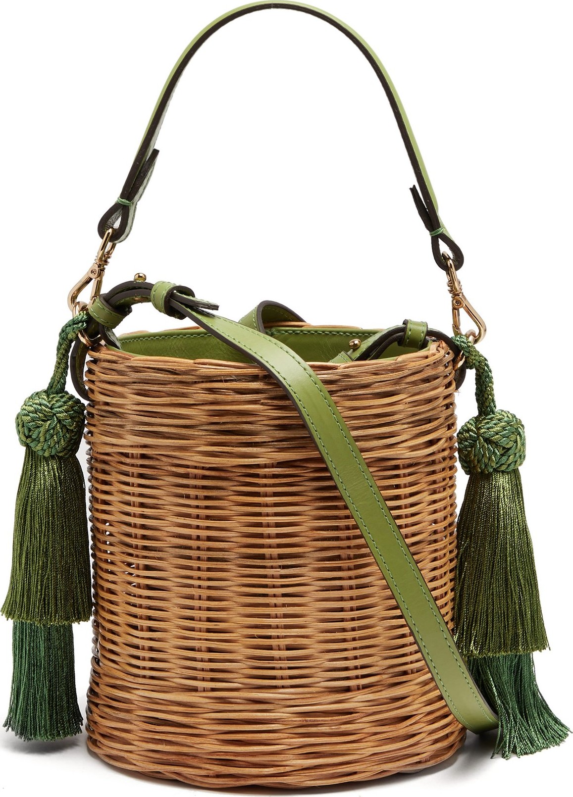 Wai Wai Sabia wicker bucket bag