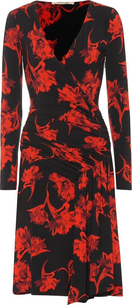Roberto Cavalli Printed stretch jersey dress