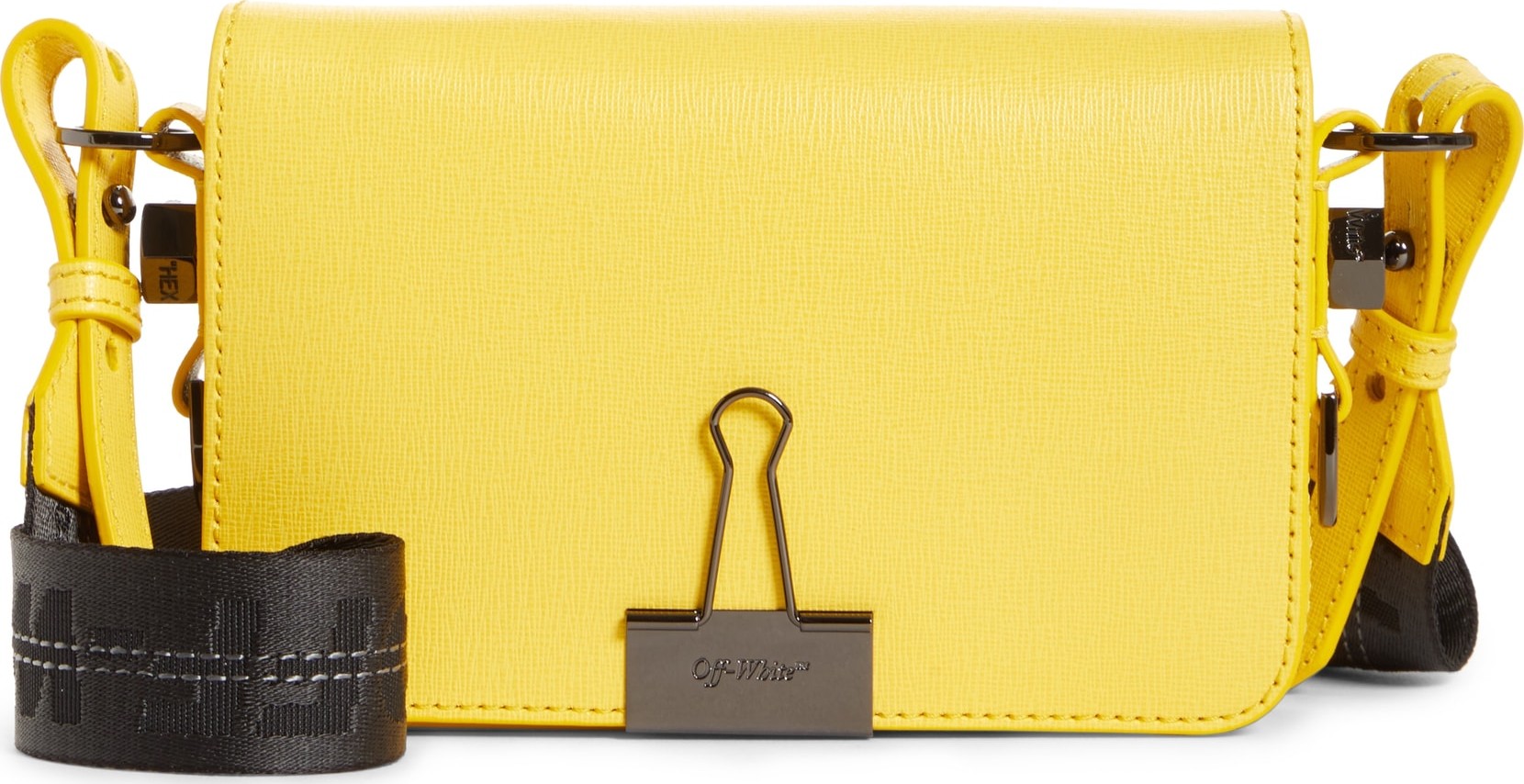 Off White Mini Leather Flap Bag