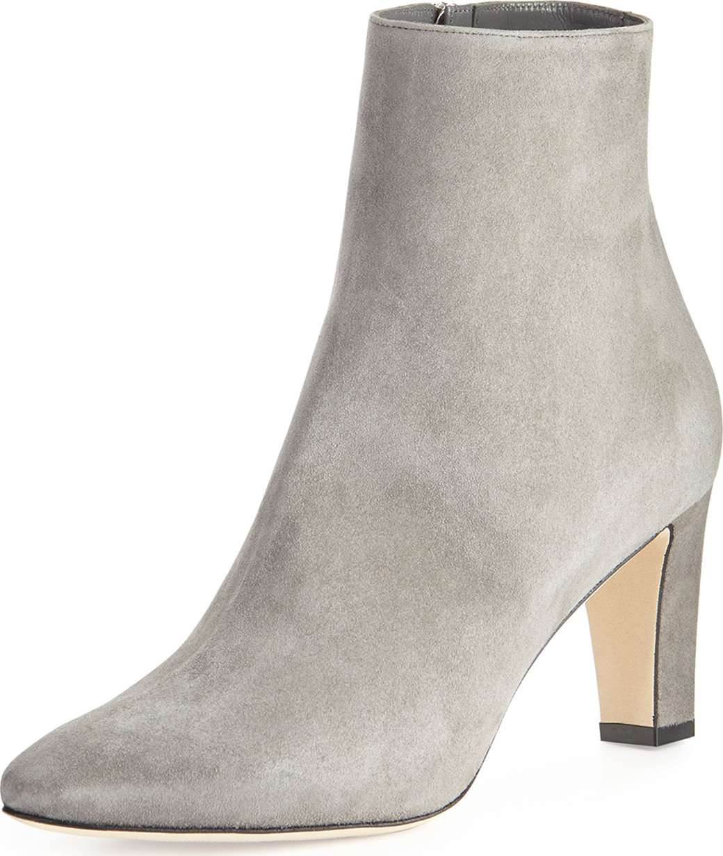 Manolo Blahnik Insopo Suede 70mm Bootie