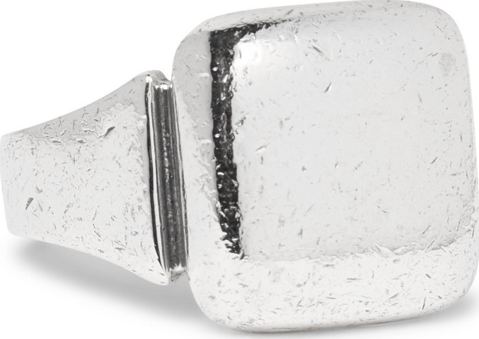 Bottega Veneta Textured Sterling Silver Ring