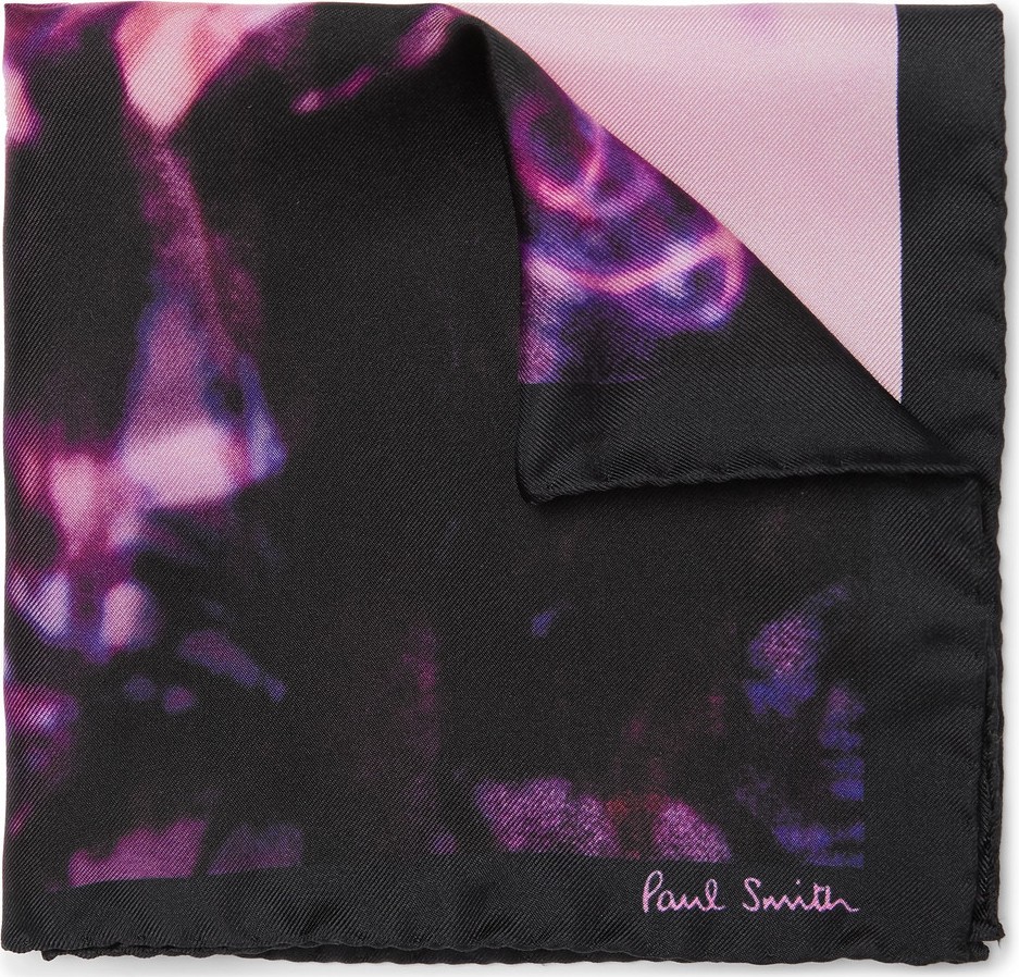 Paul Smith Printed Silk-Twill Pocket Square