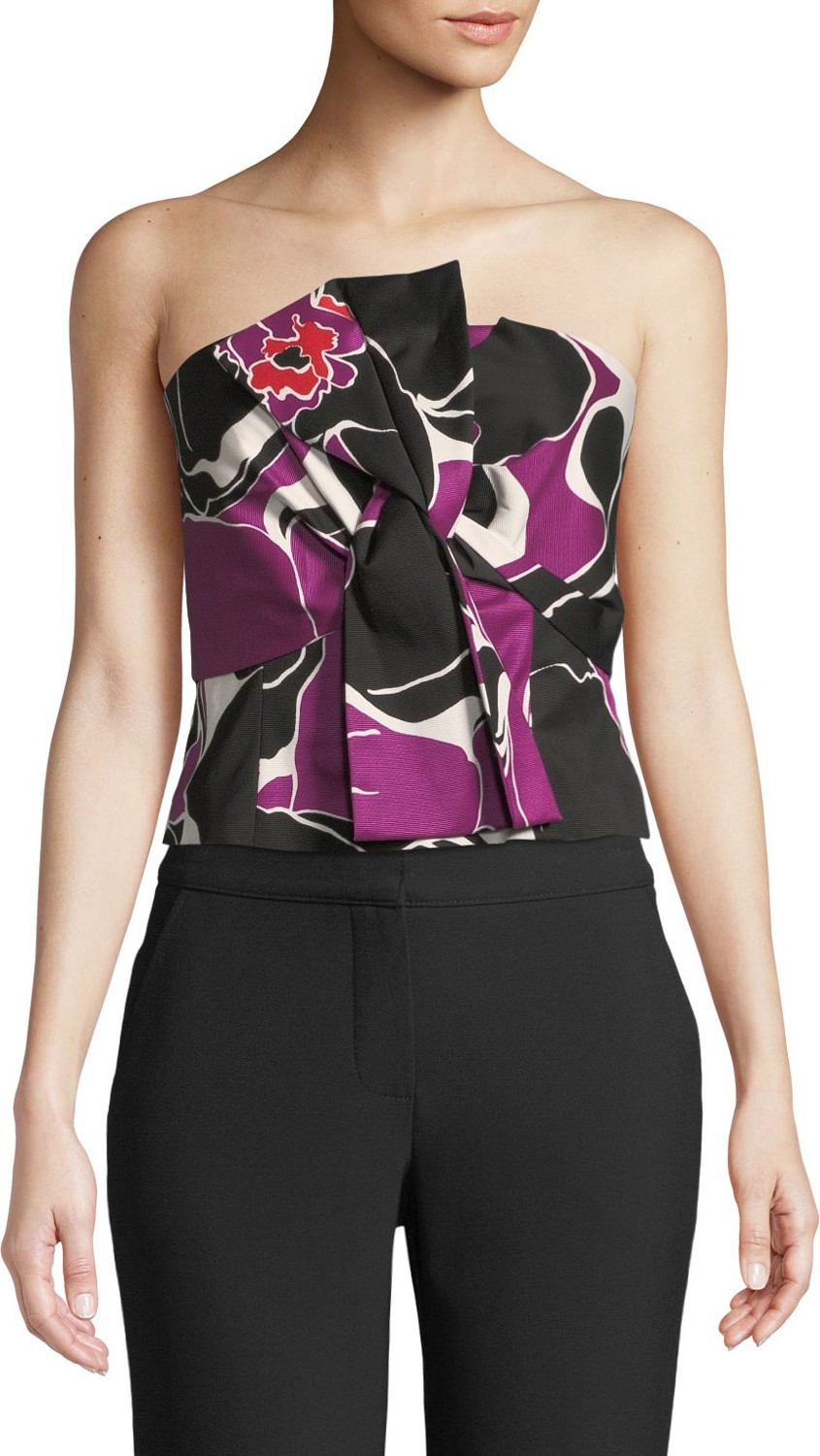 Trina Turk Lacquer Orchid Strapless Top