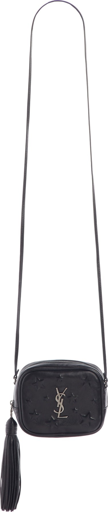 Saint Laurent Mini Blogger Star Embossed Leather Crossbody Bag