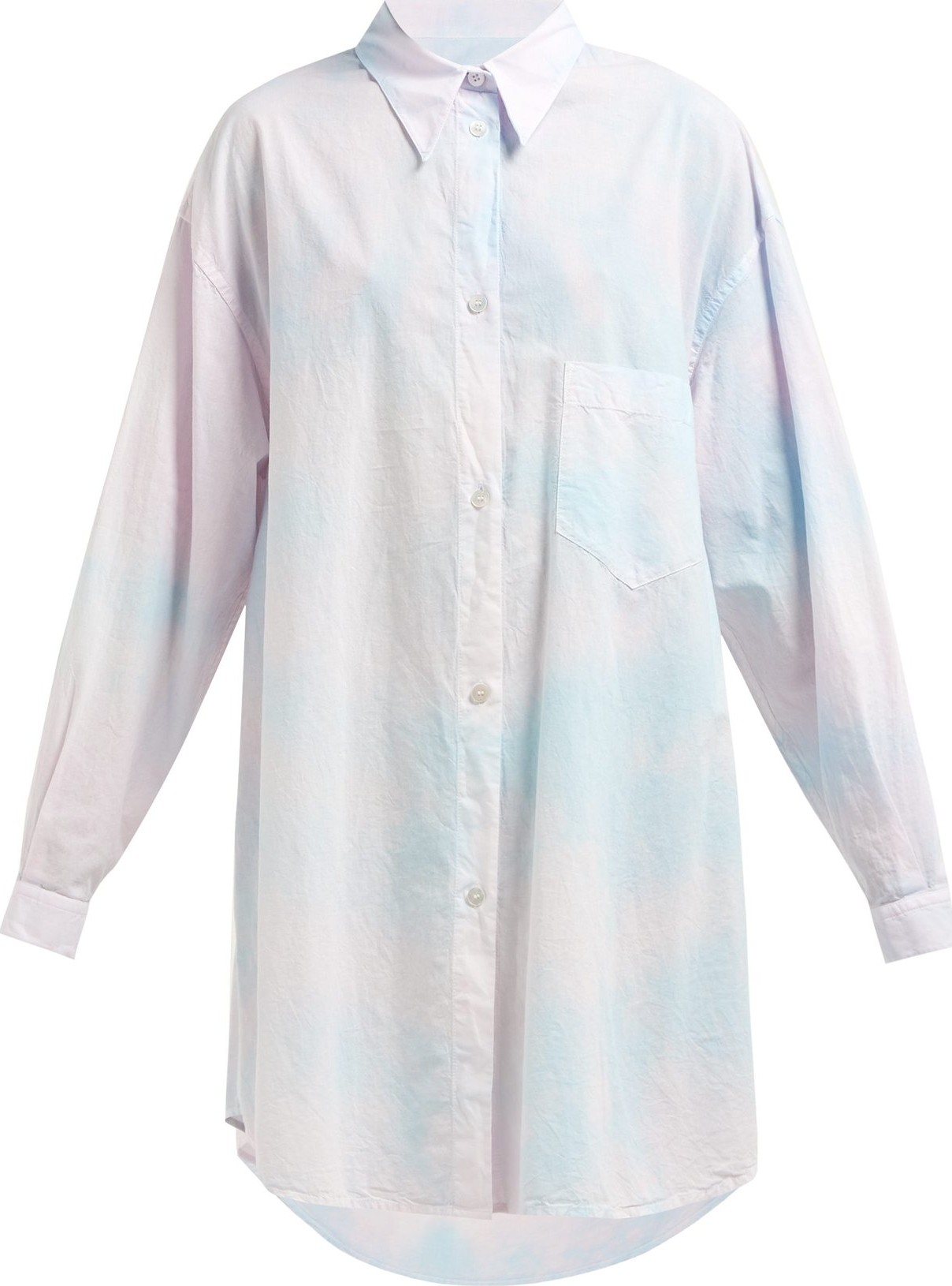 MM6 Maison Margiela Tie-dye oversized cotton shirtdress
