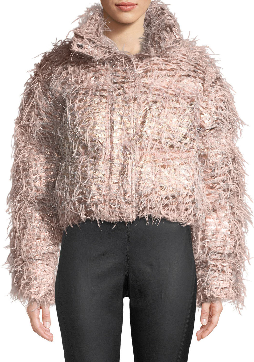 Anaïs Jourden Kira Confetti Cropped Puffer Jacket