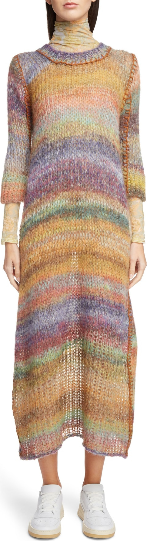 Acne Studios Space-Dye Stripe Sweater Dress