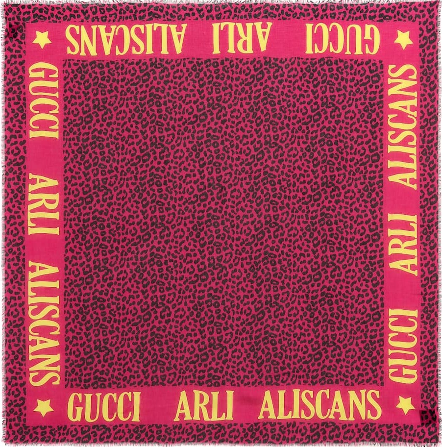 Gucci Printed modal and silk scarf