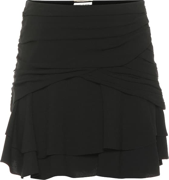 Saint Laurent Crêpe miniskirt