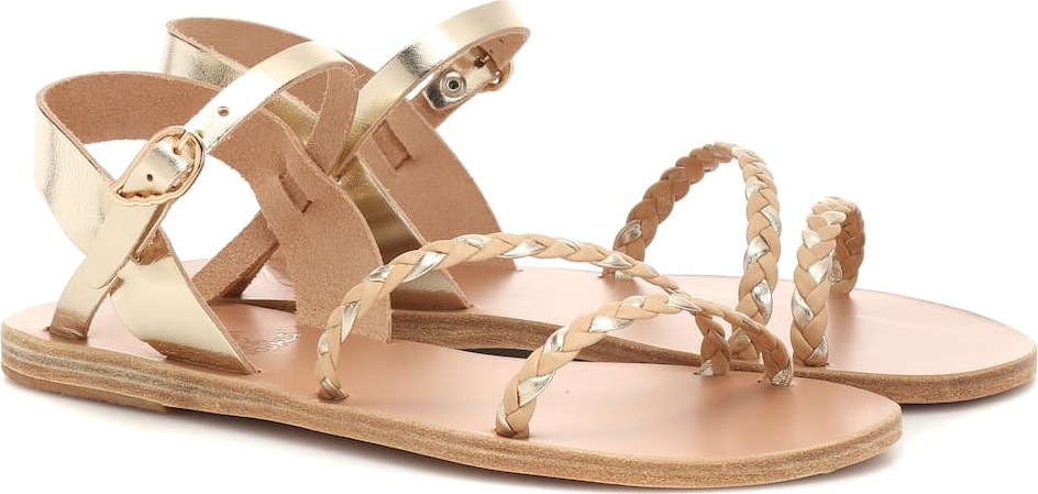 Ancient Greek Sandals Afrodti Braids leather sandals