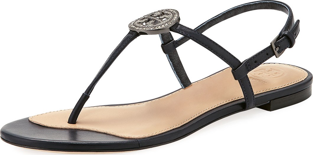 Tory Burch Liana Flat Embellished Thong Sandals
