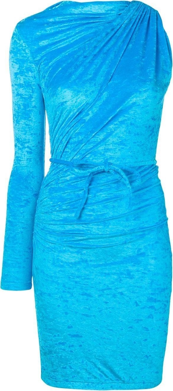 Balenciaga ruched one shoulder dress