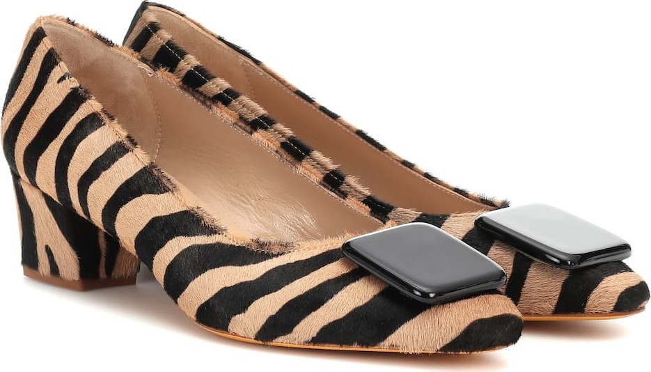 Maryam Nassir Zadeh Cecil calf hair pumps