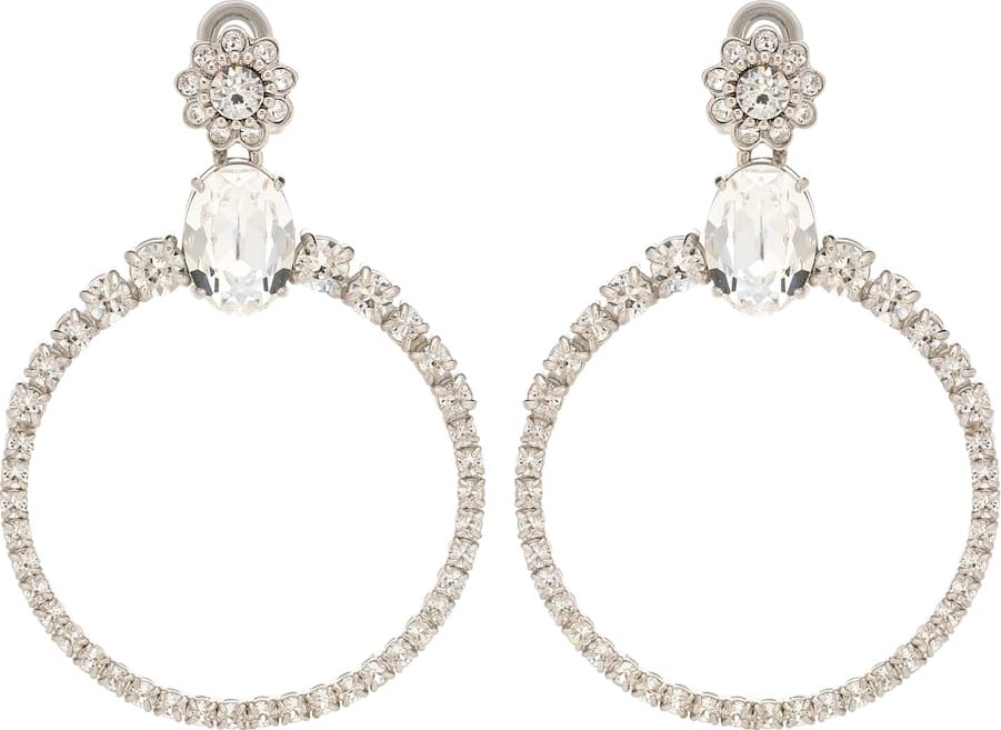 Miu Miu Crystal-embellished clip-on earrings