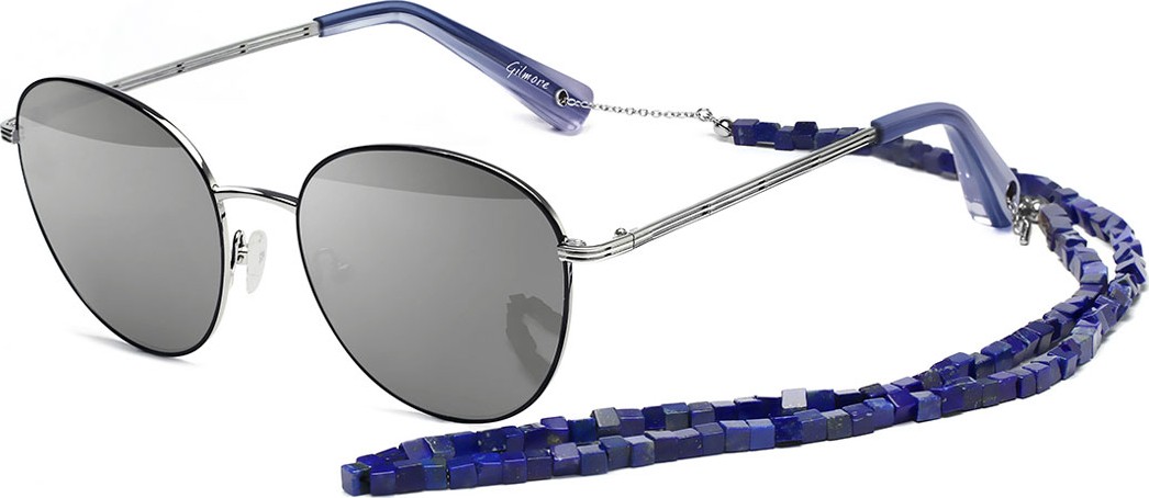 Elizabeth And James Gilmour Oval Sunglasses w/ Stone Neck Strap