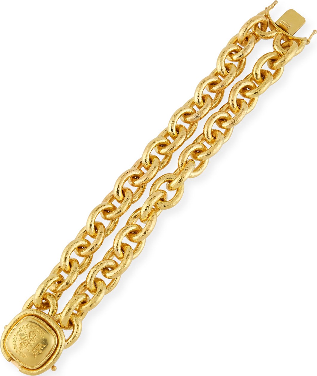 Elizabeth Locke 19k Gold Queen Bee Heavy 2-Strand Bracelet