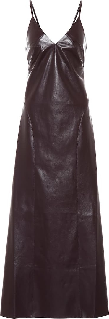 Nanushka Anira faux leather midi dress