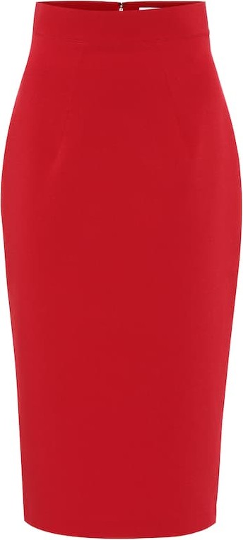 Safiyaa Hokoku stretch-crêpe pencil skirt