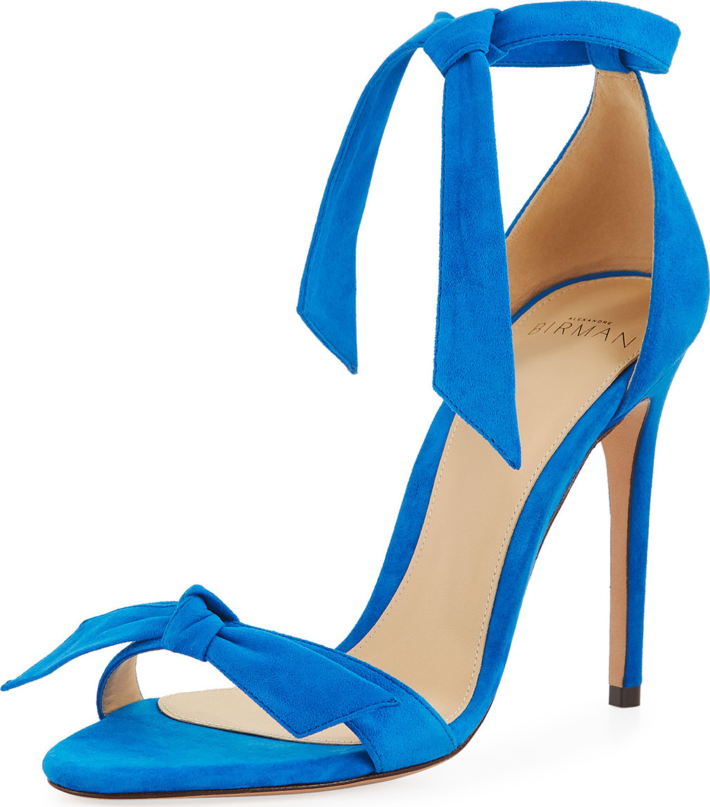 Alexandre Birman Clarita Suede Knotted Sandal