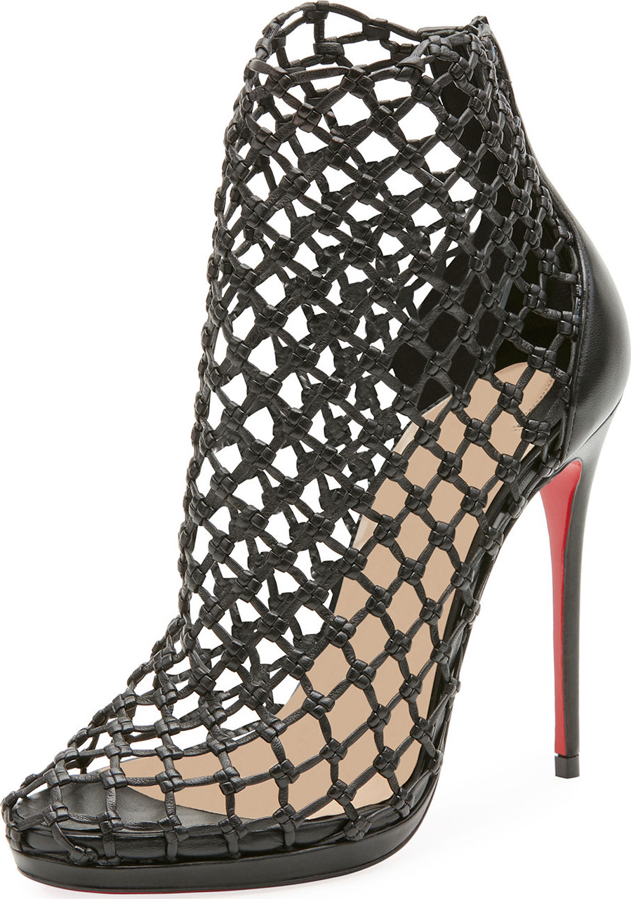 Christian Louboutin Porligat Caged Red Sole Bootie