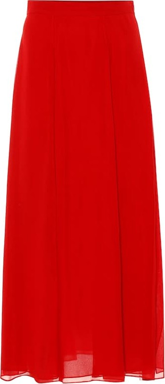 Max Mara Margie silk-chiffon midi skirt