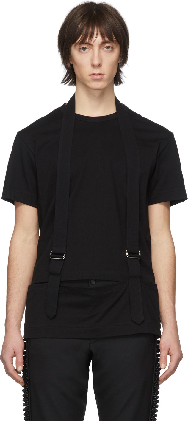 Comme Des Garçons Homme Plus Black Buckle T-Shirt