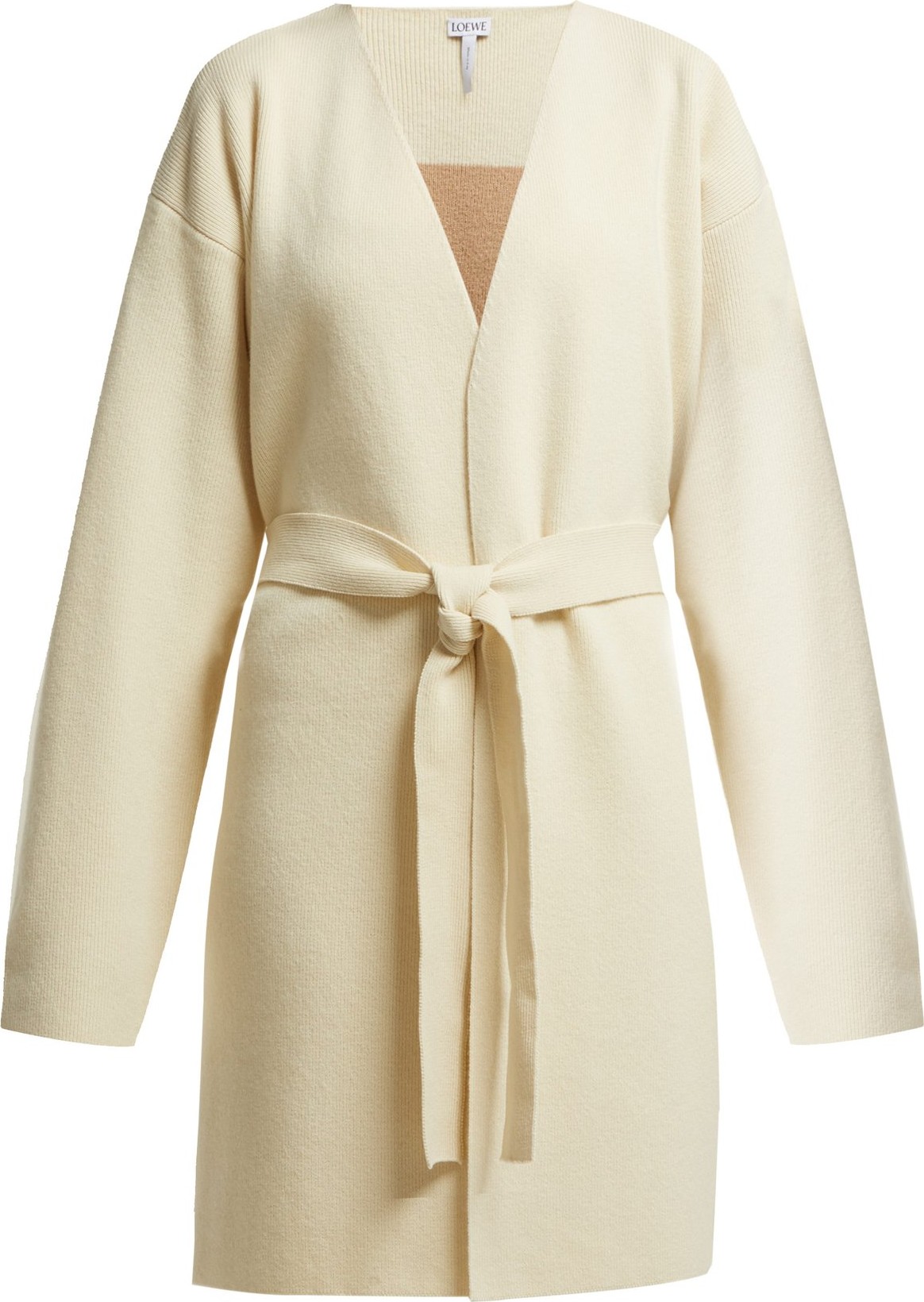 LOEWE Belted wool-blend cardigan