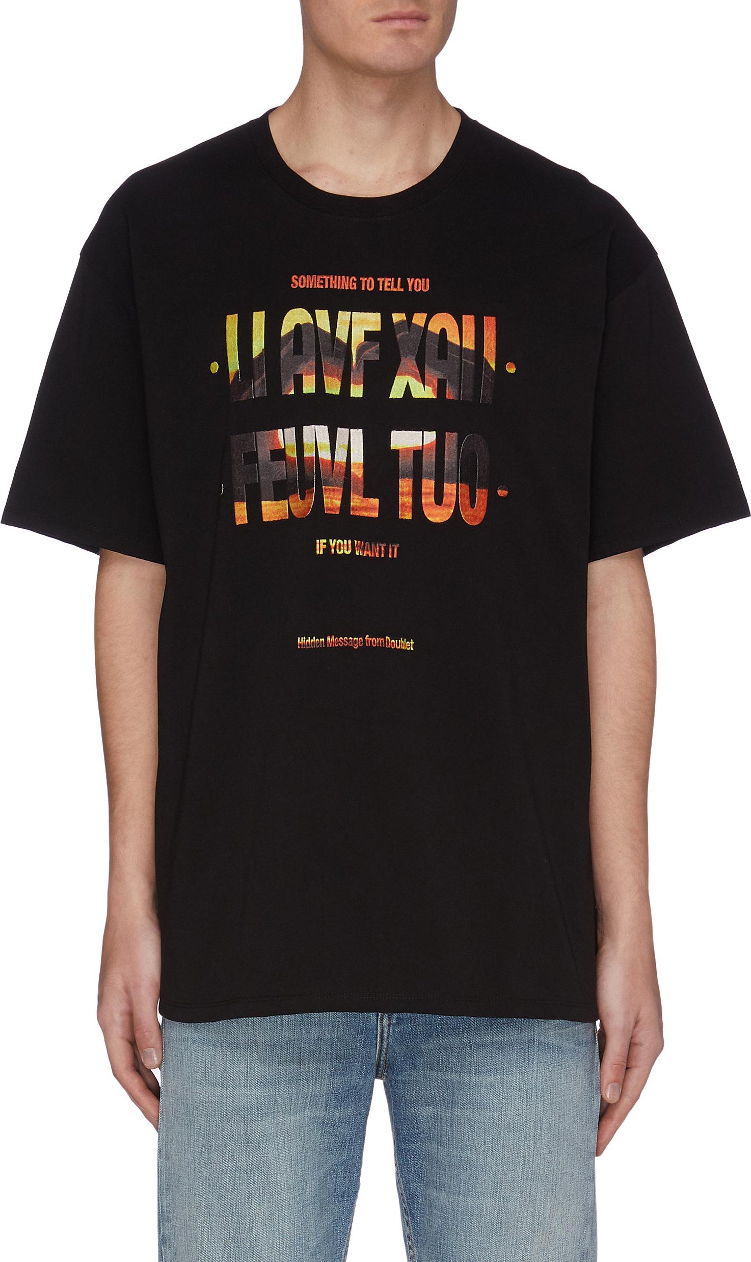 Doublet Hidden Message Embroidered T-shirt