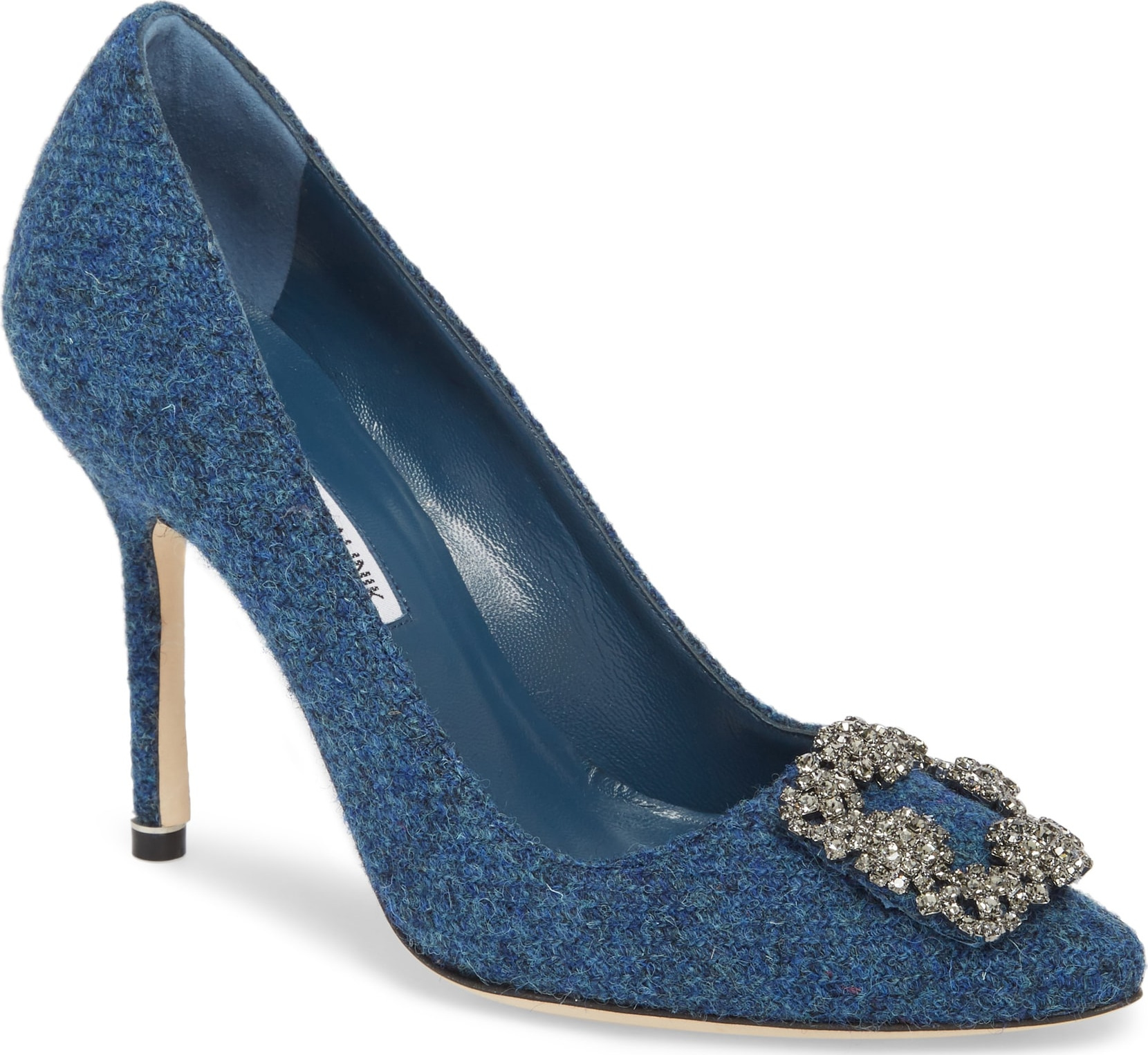 Manolo Blahnik Hangisi Jewel Buckle Pump