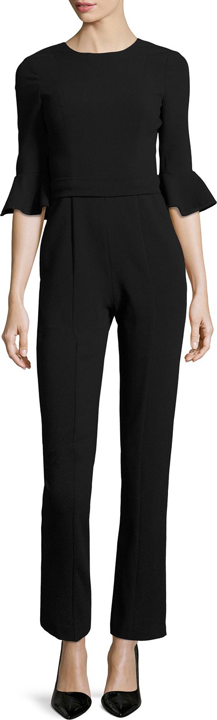 Black Halo Brooklyn 3/4-Bell-Sleeve Jumpsuit