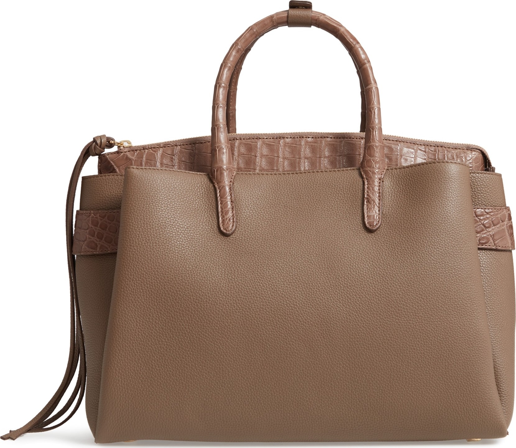 Nancy Gonzalez Cristie Leather & Genuine Crocodile Satchel